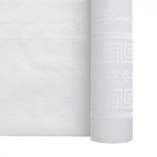 Nappe rouleau Damassé Blanc 25m