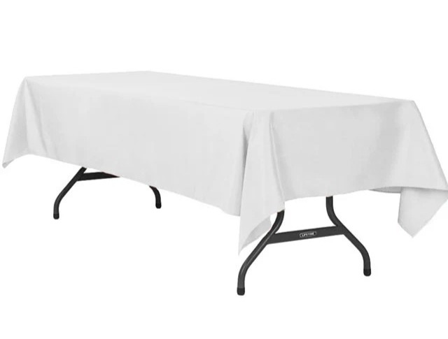 Nappe blanche en tissu 160x200