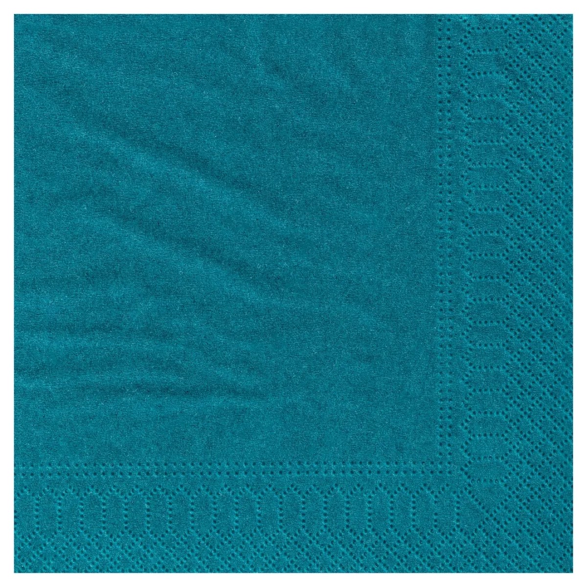 Serviette ouate 39x39 Bleu canard (100)